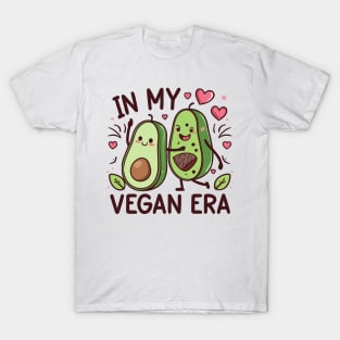 "In My Vegan Era" Avocado Tee | Adorable Avocado Shirt | Perfect for Vegan Lifestyle Enthusiasts | Cute Gift for her T-Shirt